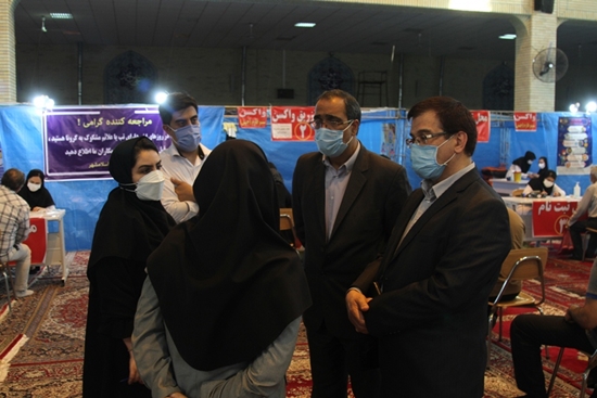 بازدید معاون بهداشت جدید دانشگاه علوم پزشکی تهران از مرکز تجمیعی واکسیناسیون در شهرستان اسلامشهر 